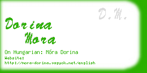 dorina mora business card